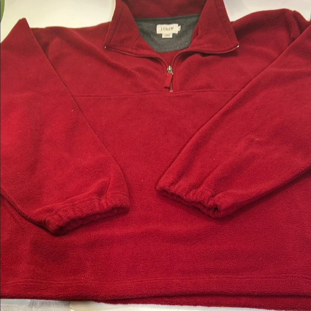 J. Crew Men's Zip-Up Sweater in Rich Red - Picture 14 of 16
